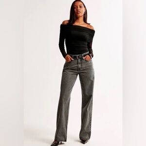 Abercrombie & Fitch the 90s straight ultra high-rise jeans 37/24 long